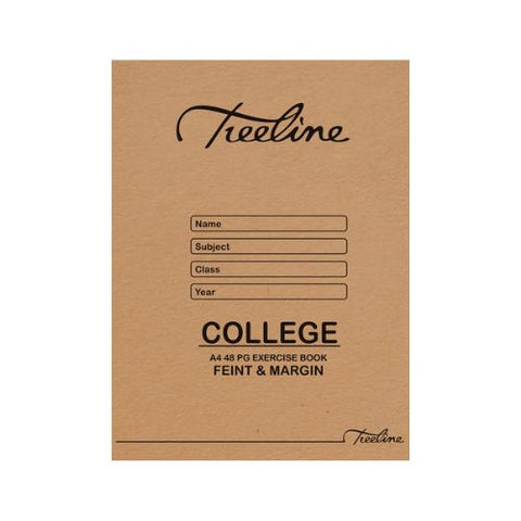 Treeline A4 48pg Feint and Margin Book