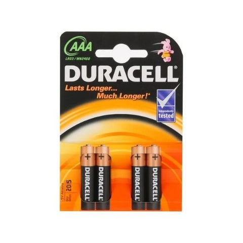 Duracell AAA Alkaline Batteries Pkt 4