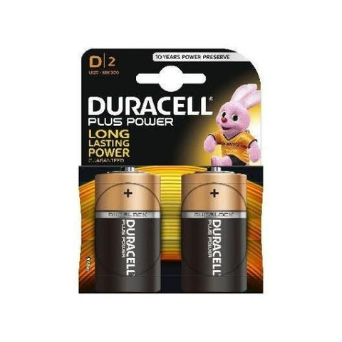 Duracell Size D Batteries - Pkt 2