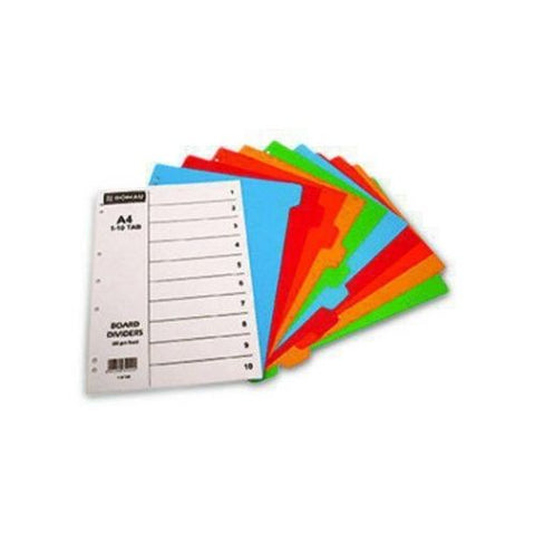 10 Tab Cardboard Rainbow Dividers