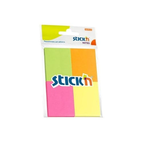 Adhesive Notes 38mm x 50mm Neon Pkt4