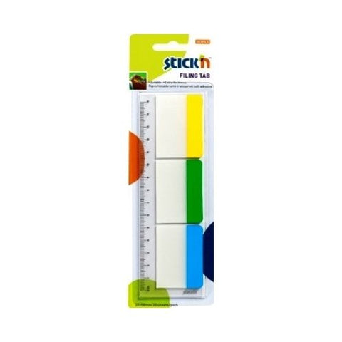 Stick N Filing Tab Pkt 3 + Ruler (21360)