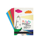 Bright A4 80gsm assorted pad 50 sheets